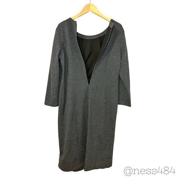 Armani Collezioni Button Detail Knit Designer Dress Size 14 - Picture 4 of 6